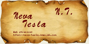 Neva Tesla vizit kartica